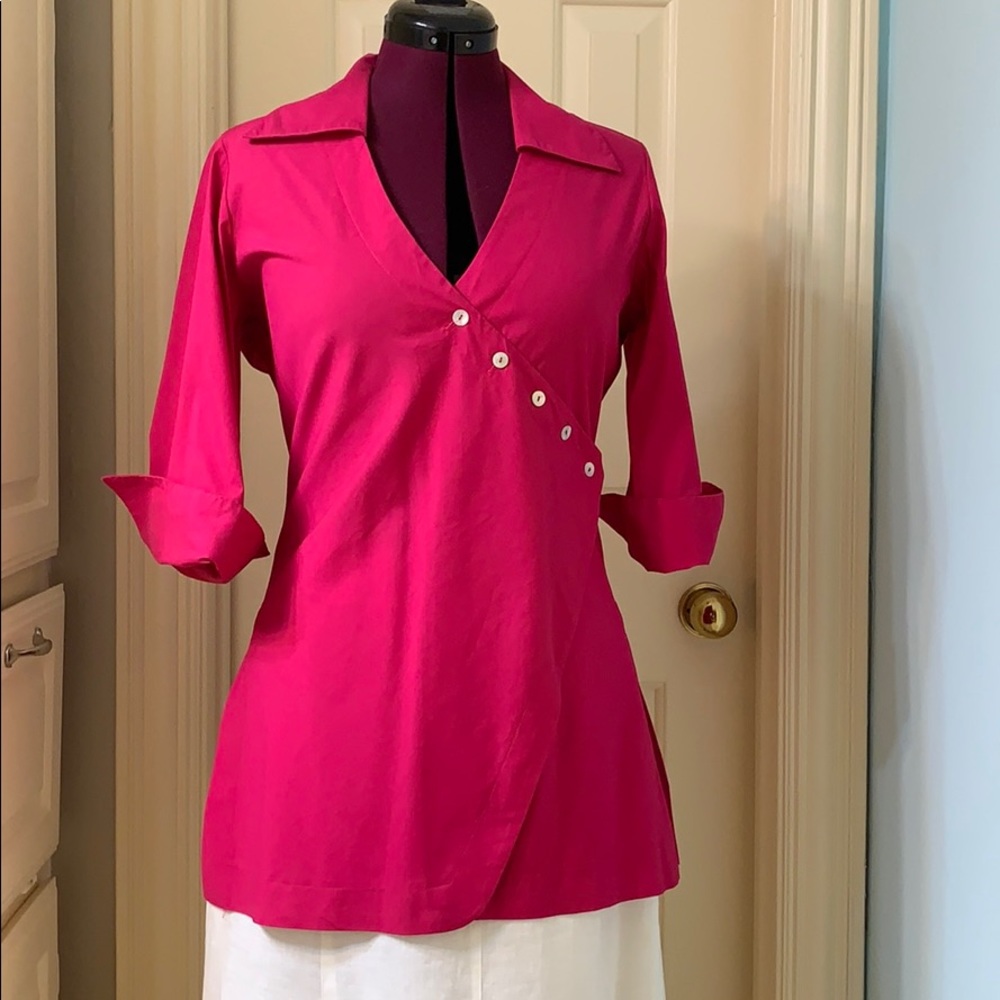 Stretch woven tunic